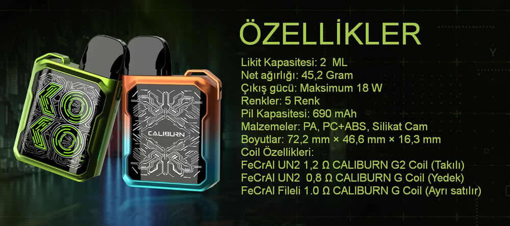Caliburn GK2 Özellikler